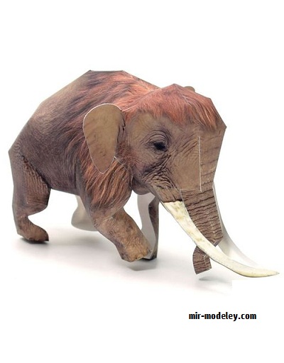 №17848 - Мамонт Мэнни / Manny (Ледниковый период / Ice Age) из бумаги