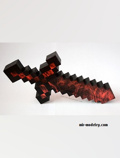 №17887 - Minecraft Ruby Sword (Svanced) из бумаги