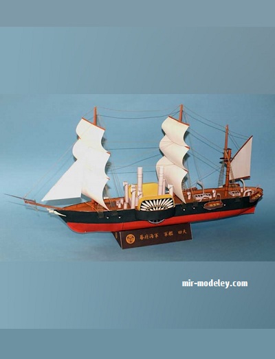 №17877 - Паровой военный корабль SMS Danzig (Shikisha) из бумаги