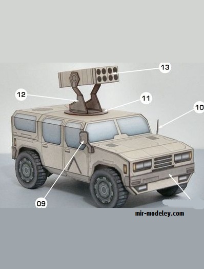 №17805 - M11 4x4 (Genet Models) из бумаги