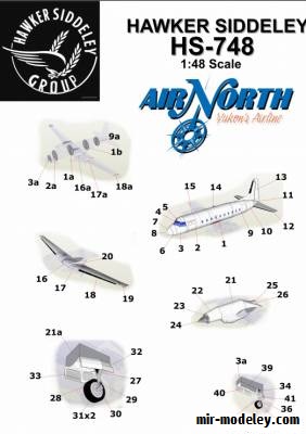 №17835 - Hawker Siddeley HS-748 YUKON FLY NORTH (Gary Pilsworth) из бумаги