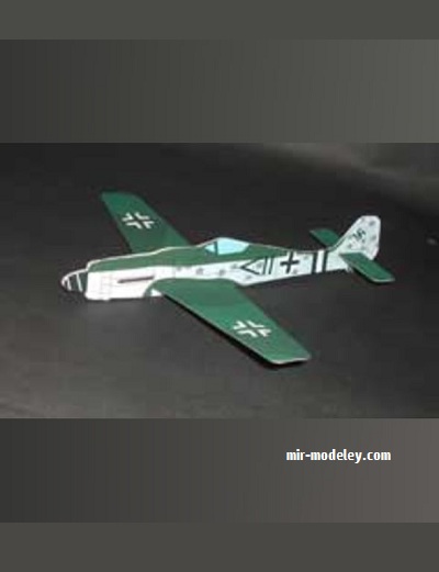№17866 - Истребитель Focke-Wulf FW 190D-9 (Shikisha) из бумаги