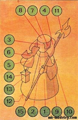 №17838 - Стражник (ABC 8/1979) из бумаги