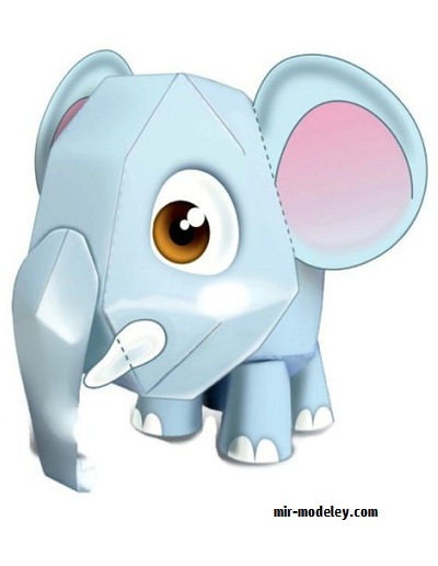 №17851 - Слон / Elefant из бумаги