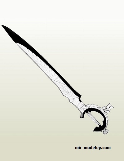 №17895 - Меч Zero-s Blade (Svanced) из бумаги