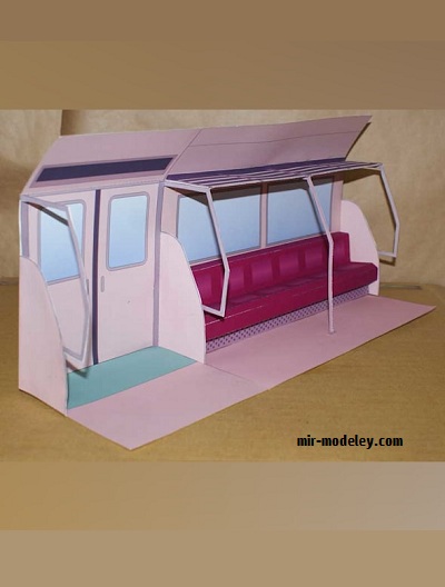 №17873 - Интерьер вагона метро (Shikisha) из бумаги