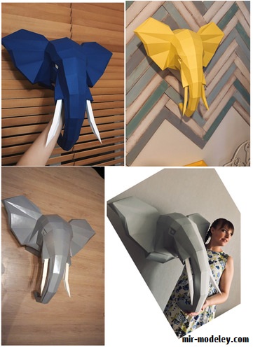 №17857 - Слон (Poppy.paper) из бумаги