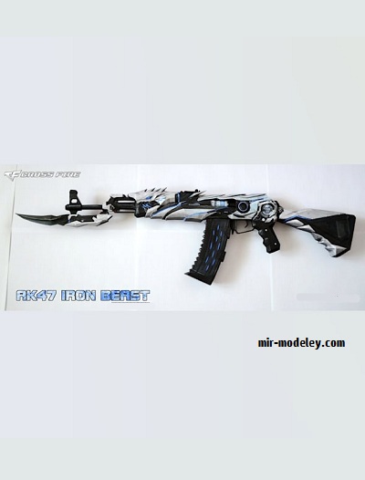 №17886 - Автомат CrossFire АК-47 Iron Beast (Svanced) из бумаги