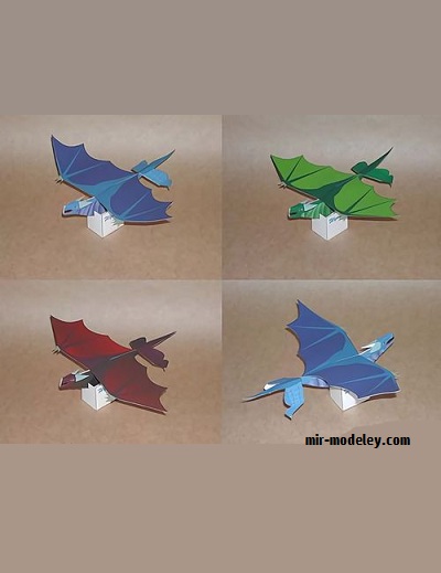 №17883 - Летающая виверна (Shikisha) из бумаги