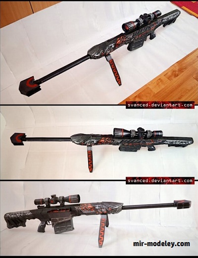 №17892 - Barrett M82A1 Born Beast (Svanced) из бумаги
