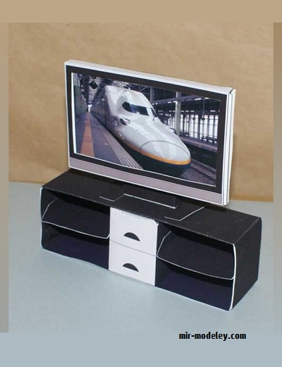 №17871 - Телевизор с тумбой (Shikisha) из бумаги