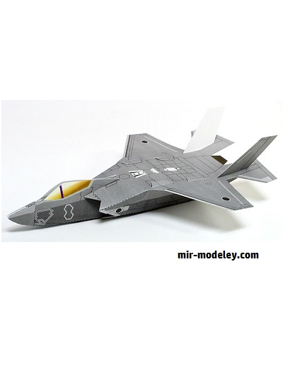 №17974 - Japan Air Self-Defense Force Stealth Fighter: F-35A Lightning II [Papermodel Japan] из бумаги