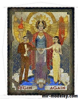№17997 - Fallout New Vegas, Sierra Madre Casino, Lobby Mosaic [MTK's Card Craft] из бумаги