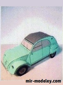 №17932 - Citroen 2cv des frères Dupontd (Herge) из бумаги