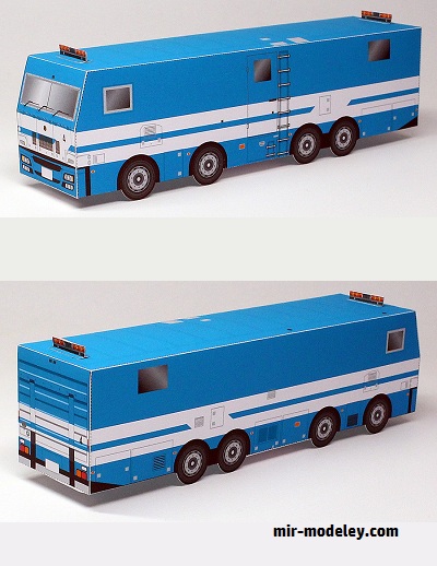 №17983 - Tokyo Metropolitan Police Department, Security Bureau, Riot Police: Radiation Protection Vehicle [Papermodel Japan] из бумаги