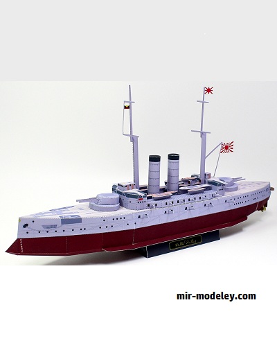 №17964 - Imperial Japanese Navy Battleship Mikasa [Papermodel Japan] из бумаги