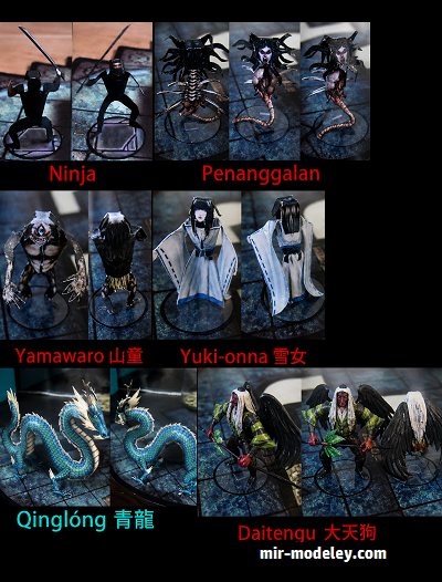 №17924 - Paper Miniatures inspired by Eastern myths and legends (Tektonten) из бумаги