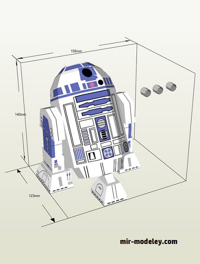 №17910 - R2-D2 (Star Wars) из бумаги