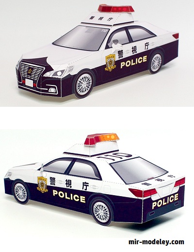 №17986 - Tokyo Metropolitan Police Department Patrol Car [Papermodel Japan] из бумаги