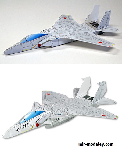 №17976 - Japan Air Self-Defense Force F-15J Eagle Fighter Jet [Papermodel Japan] из бумаги