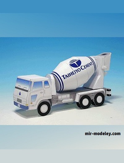 №17907 - Автобетоносмеситель (Taiheiyo Cement) из бумаги