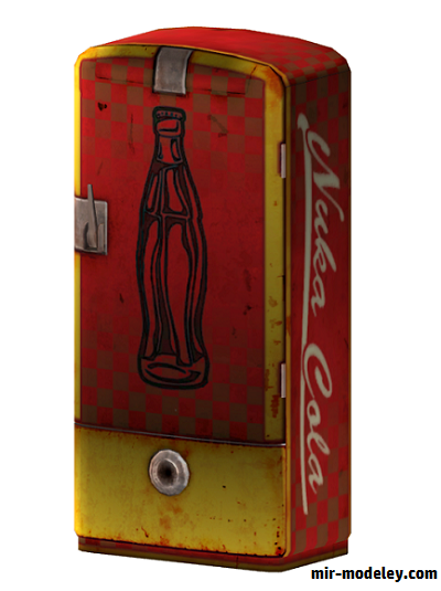 №18063 - Nuka Cola Fridge from Fallout 3 [MTK's Card Craft] из бумаги