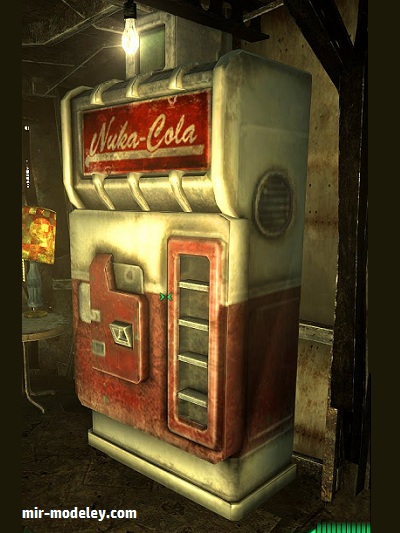 №18062 - Nuka Cola Vending Machine from Fallout 3 and NV [MTK's Card Craft] из бумаги