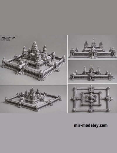№18075 - Ангкор-Ват / Angkor Wat (PaperToys) из бумаги
