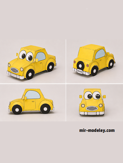№18084 - Мультяшная машина / Cartoon Car (PaperToys) из бумаги