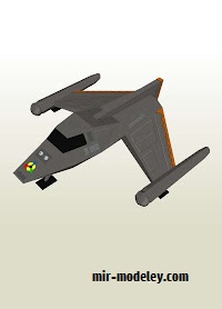 №18031 - TOS Romulan Fighter [MTK's Card Craft] из бумаги