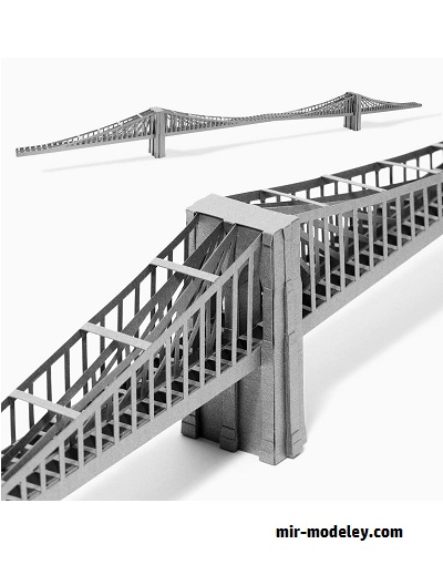 №18081 - Бруклинский мост / Brooklyn Bridge (PaperToys) из бумаги