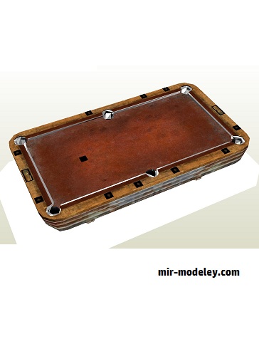 №18056 - Pool Table Distressed + Cue + Rack [MTK's Card Craft] из бумаги