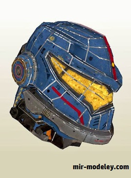 №18001 - Gipsy Danger Helmet unfold [MTK's Card Craft] из бумаги