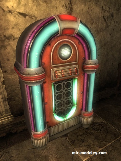 №18064 - Fallout 3 Jukebox Pristine and Distressed! [MTK's Card Craft] из бумаги