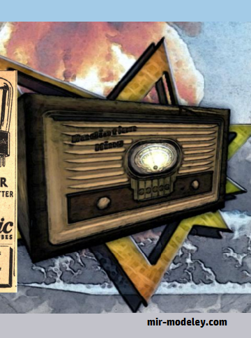 №18061 - Fallout 3 and NV Vintage radio scaled large [MTK's Card Craft] из бумаги