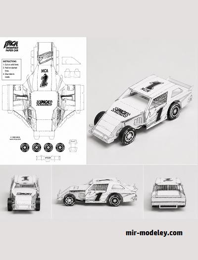 №18114 - Гоночный автомобиль IMCA / IMCA Race Car (PaperToys) из бумаги