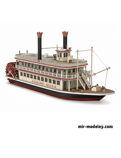 №18127 - Речной пароход «Миссисипи Куин» / Mississippi Queen Riverboat (PaperToys) из бумаги