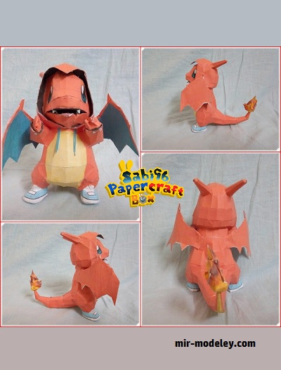 №18179 - Charmander (Charizard Costume) - Pokemon (Sabi96) из бумаги