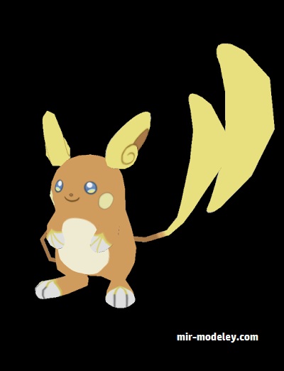 №18187 - Alolan Raichu - Pokemon (Sabi96) из бумаги