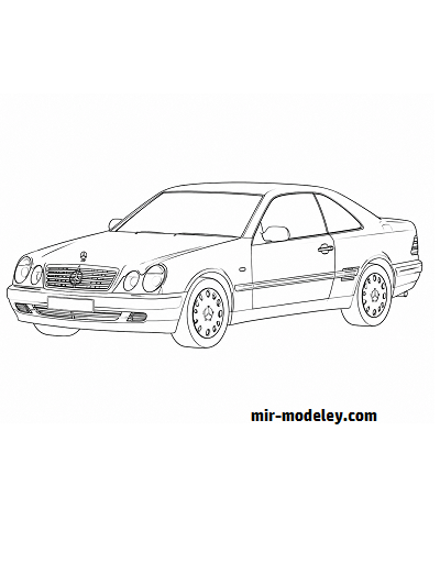 №18125 - Автомобиль Mercedes 320 SL (PaperToys) из бумаги