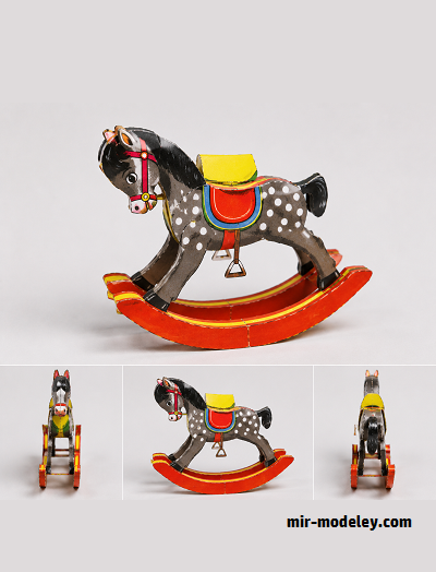 №18112 - Лошадка-качалка / Horse Rocker (PaperToys) из бумаги