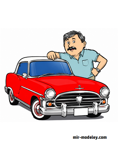 №18129 - Автомобиль Nash Metropolitan (PaperToys) из бумаги