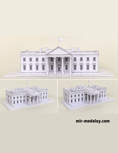 №18163 - Белый дом / White House (PaperToys) из бумаги