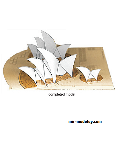 №18152 - Сиднейский оперный театр / Sydney Opera House (PaperToys) из бумаги