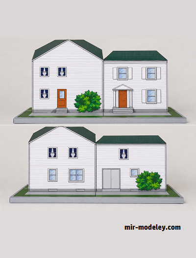 №18138 - Модель дома «Миннесота» / Minnesota Home Model (PaperToys) из бумаги