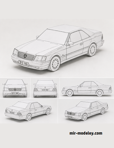 №18124 - Мерседес ЦЛК / Mercedes CLK (PaperToys) из бумаги