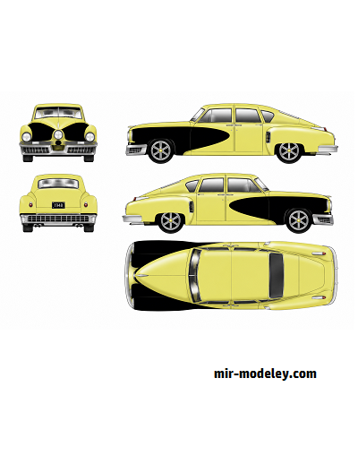 №18155 - Автомобиль Tucker Automobile (PaperToys) из бумаги