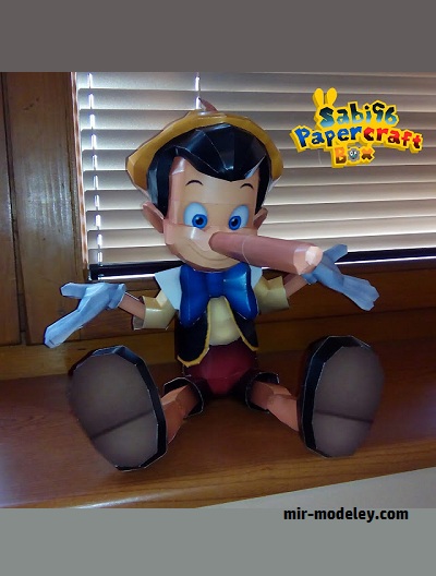 №18181 - Pinocchio - Sitting (Sabi96) из бумаги