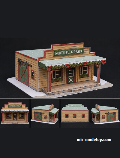 №18143 - Дом Санты / Santa's House (PaperToys) из бумаги