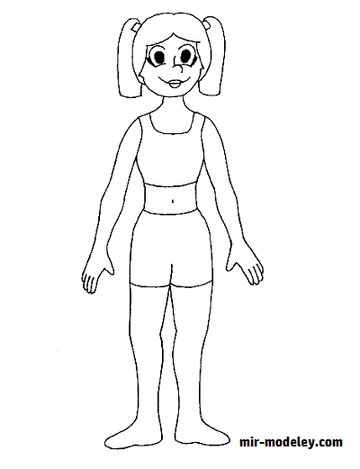 №18134 - Бумажная кукла / Paper Doll (PaperToys) из бумаги